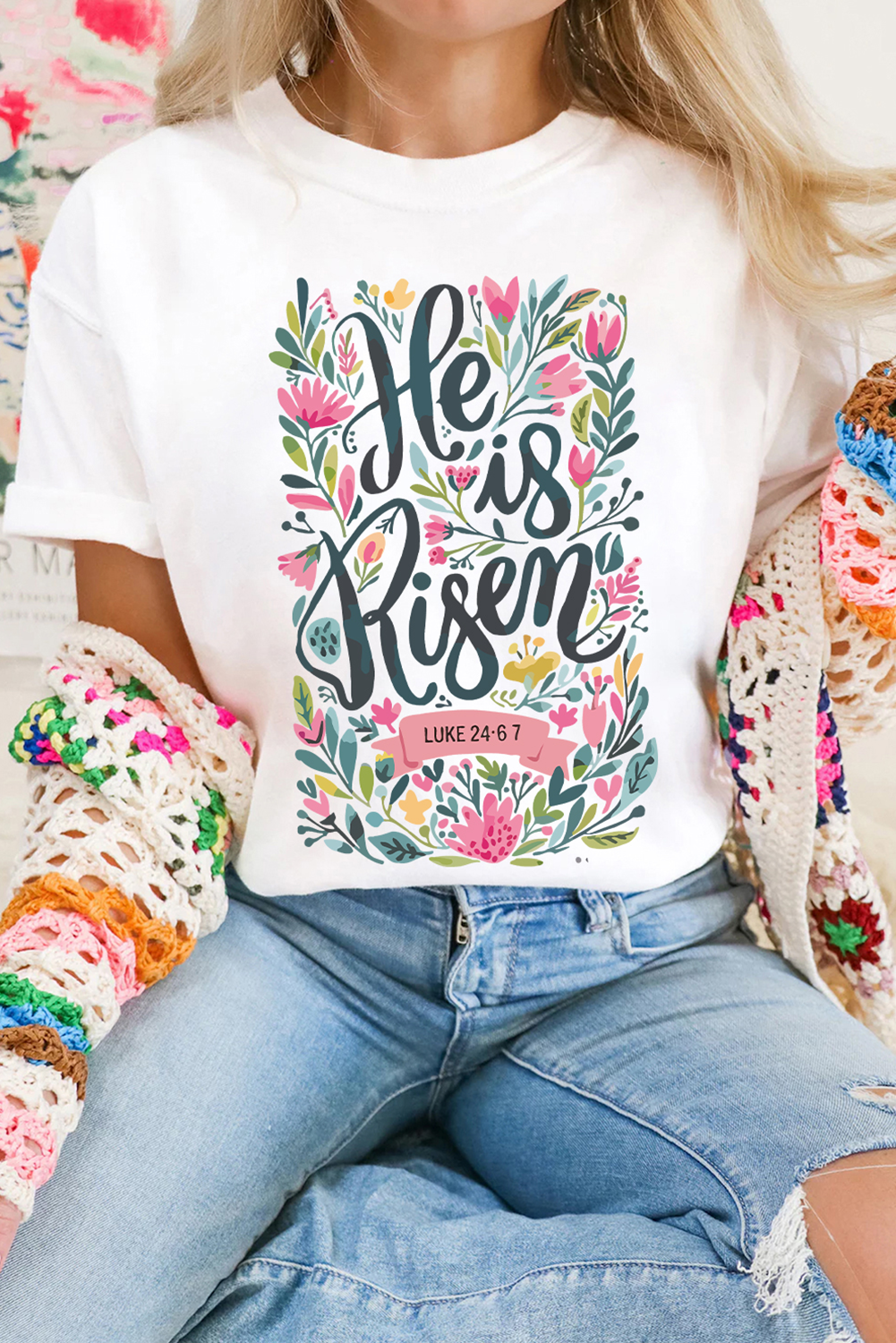 He Is Risen Tee